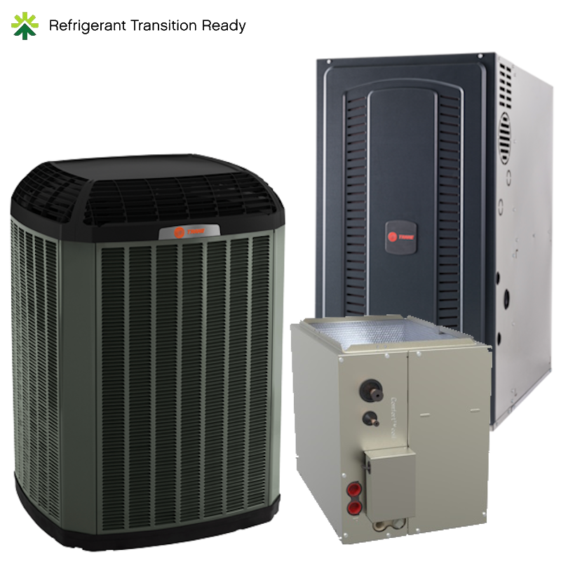 Trane 1.5 ton 15 SEER Single Speed A/C & 40,000 BTU 80% Single Stage Furnace
