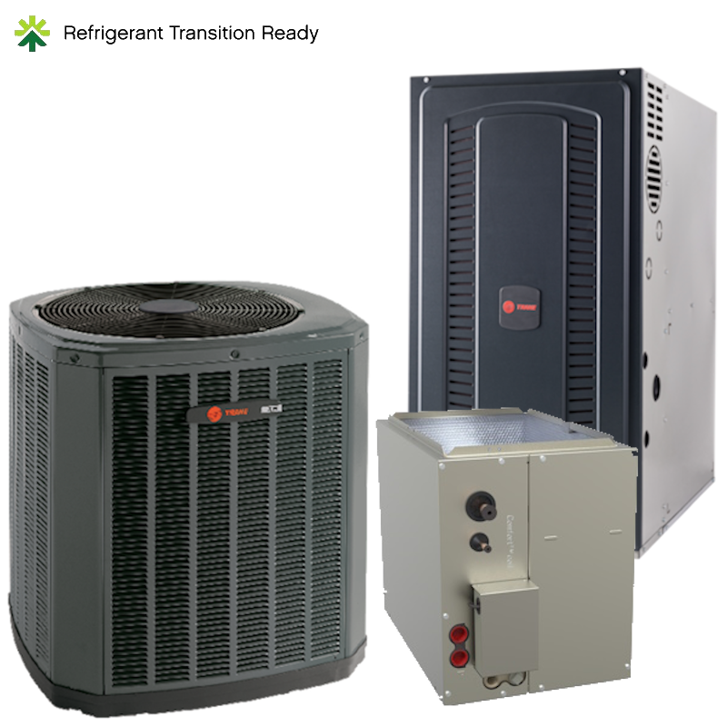 Trane 2.5 ton 14 SEER Single Speed A/C & 60,000 BTU 80% Single Stage Furnace