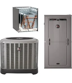 1.5 Ton Ruud Split Gas w/ R801T-UH-X 80% Constant Torque Low NOx Furnace